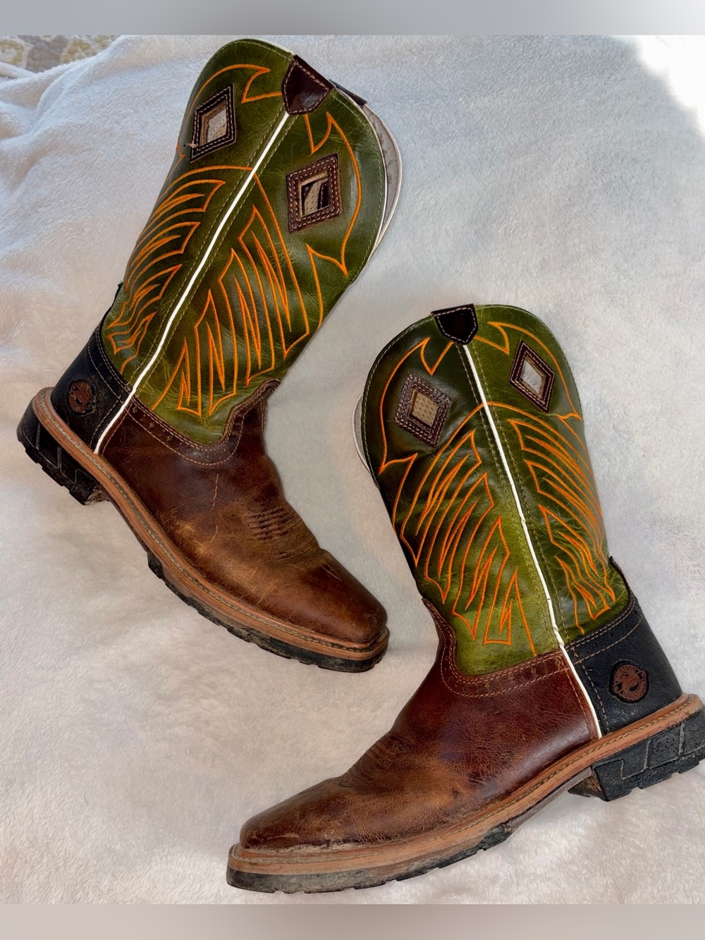 Justin Boots Derrickkman Leather Boots sz 10.5 - Picture 2 of 11